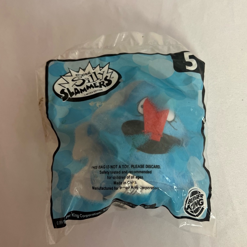 Burger King Kids Club Blue Silly Slammers Toy Vintage 1999 NIB